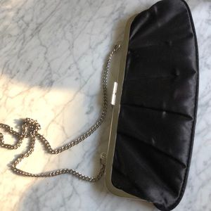 Aldo Black Satin Clutch